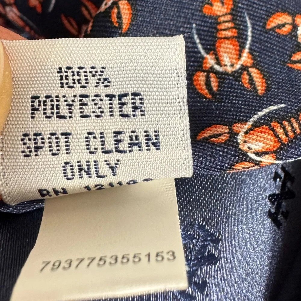 Mens Lobster Tie Coastal Nautical Silk Beach Vacation Novelty